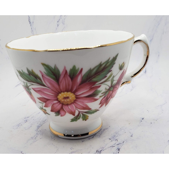 Royal Vale Bone China Pink Floral Tea Cup & Saucer Gold Trim Made In England VTG - Picture 7 of 16